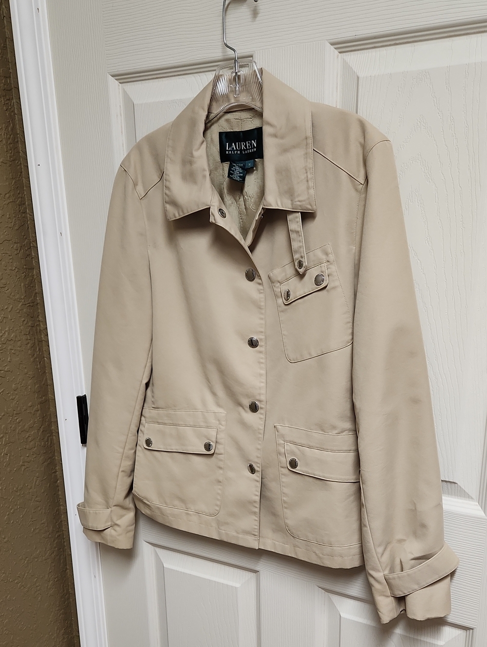 Lauren Ralph Lauren Khaki Cotton Utility Jacket